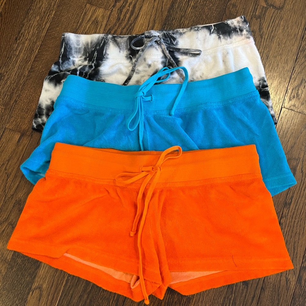 Hard Tail Shorts XL Orange, Blue, and Black and White Tie-Dye
